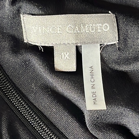 VINCE CAMUTO Women’s Black White Floral Artsy Dress Size 1X - Picture 7 of 8